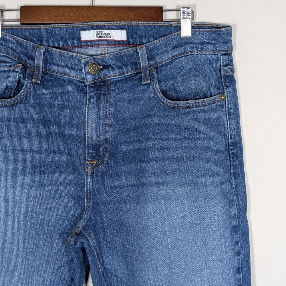 Tommy Hilfiger Mens Straight Leg Jeans 34x30 Medium Wash Blue 08678C8324